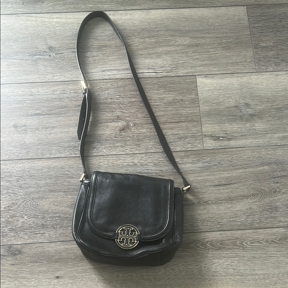 Black Leather Crossbody Bag